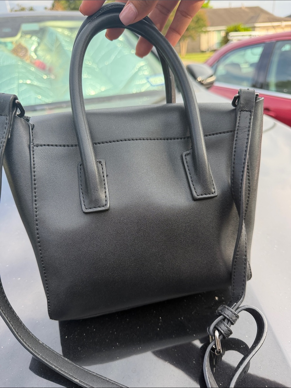 Hieleven Black Women's Top-Handle Tote - Picture 2 of 6